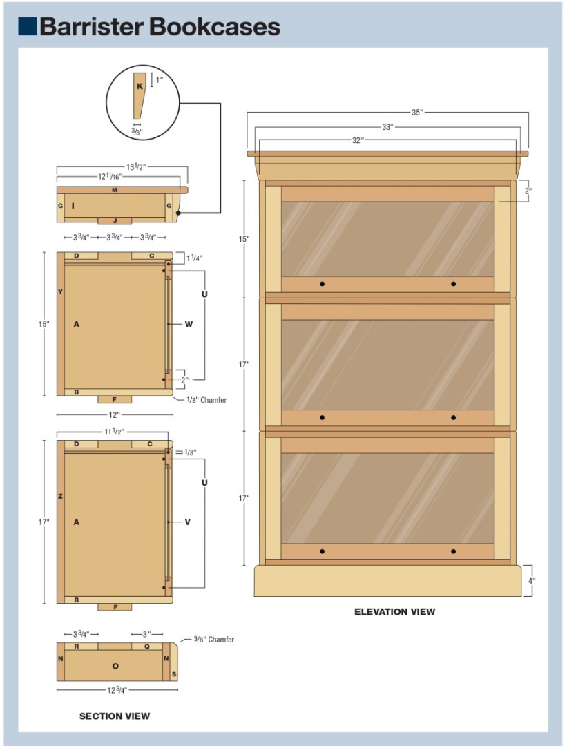 Barrister Bookcase Popular Woodworking