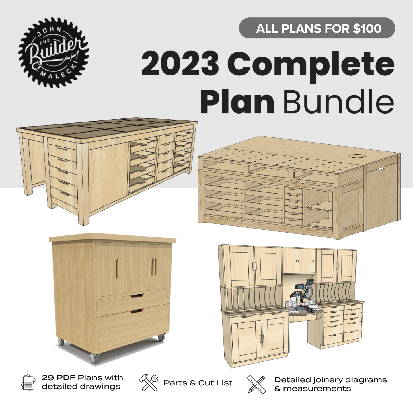 Complete Woodworking Plan Bundle - John Malecki