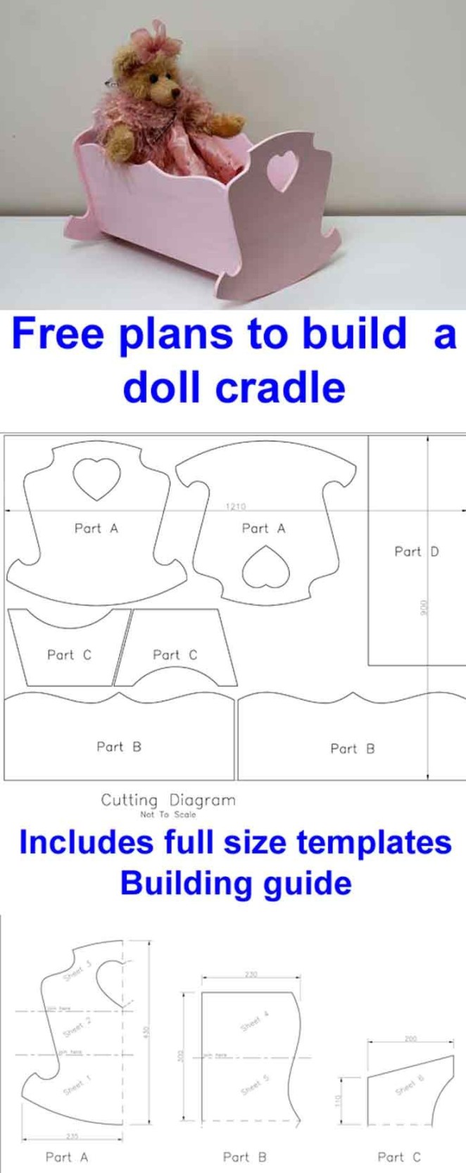 DIY doll cradle you can build free patterns to download