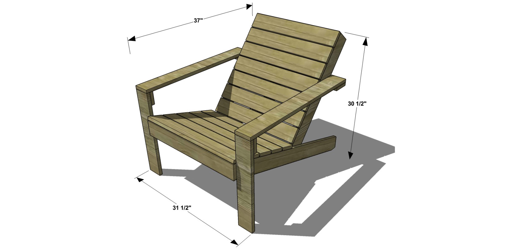 Free Woodworking Plans to Build a CB Inspired Sawyer Adirondack