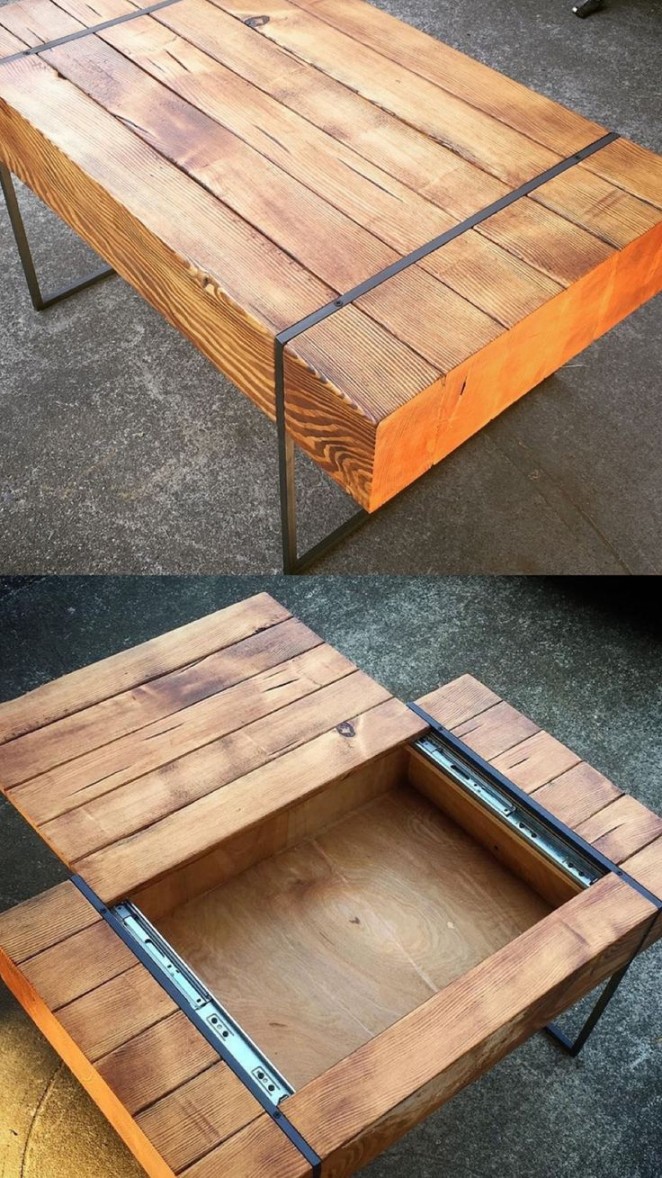 Secret table with x compartments #compartments #palletideas