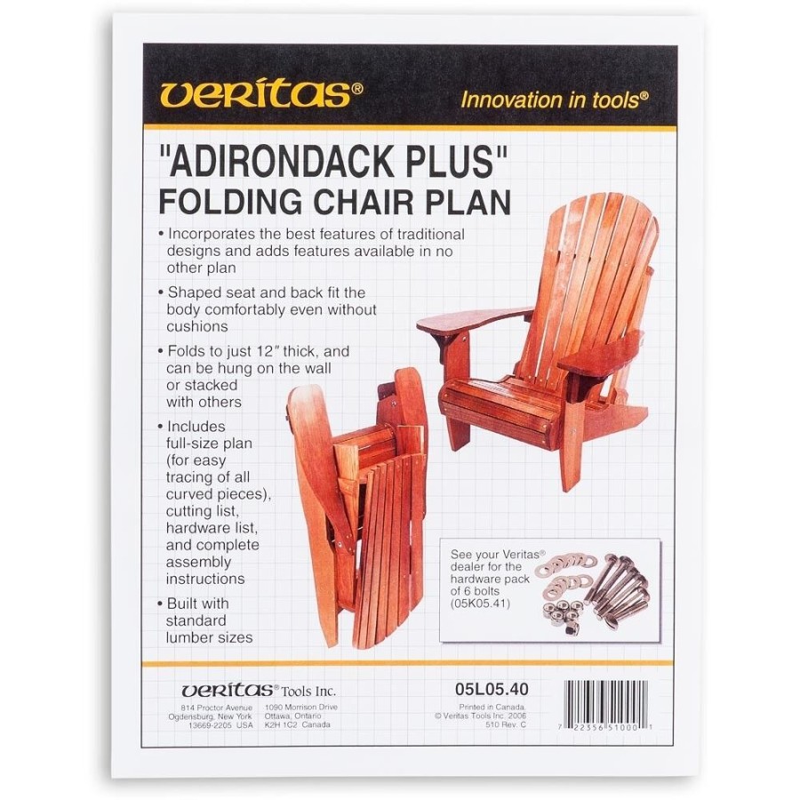 Veritas Folding Adirondack Plus Chair Plan - L