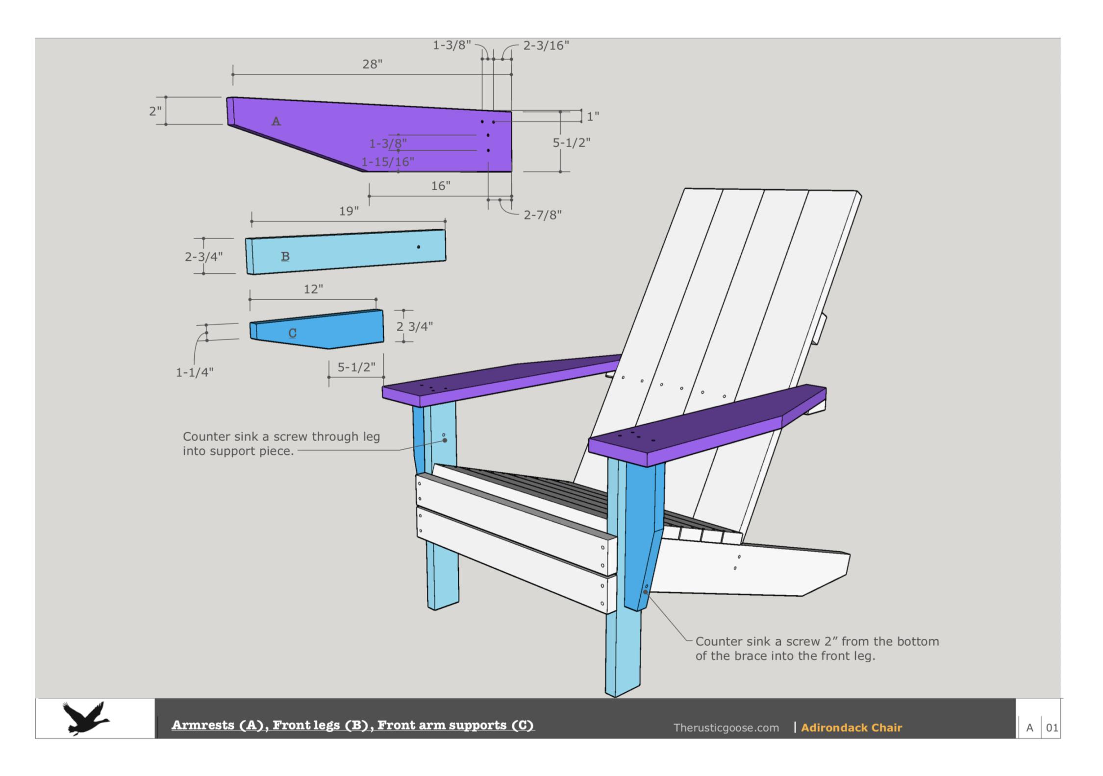 Adirondack Chair Plans — Goose