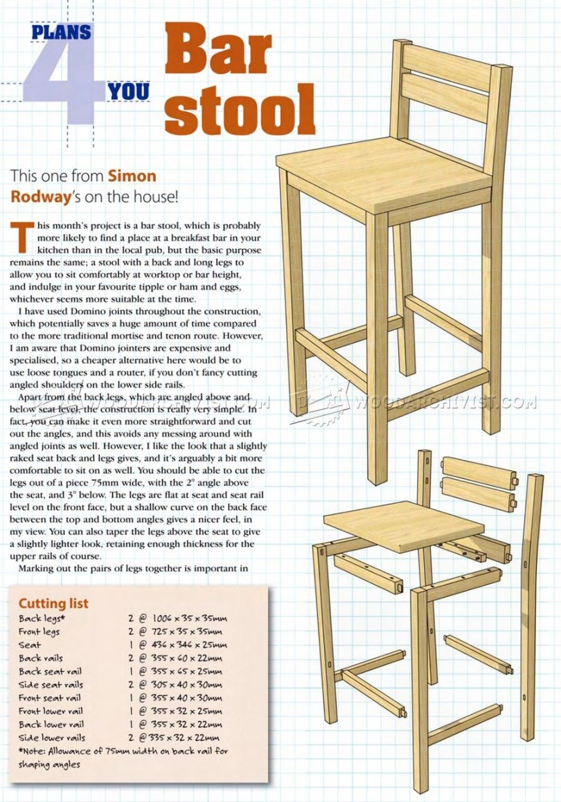 DIY Bar Stools - Furniture Plans  Diy bar stools, Diy stool, Bar