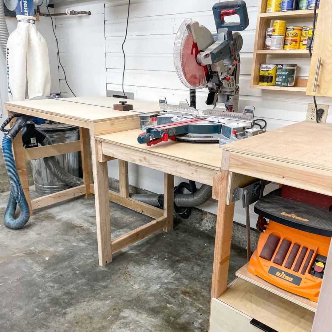 DIY Miter Saw Table Plans for your Workshop - The Handyman