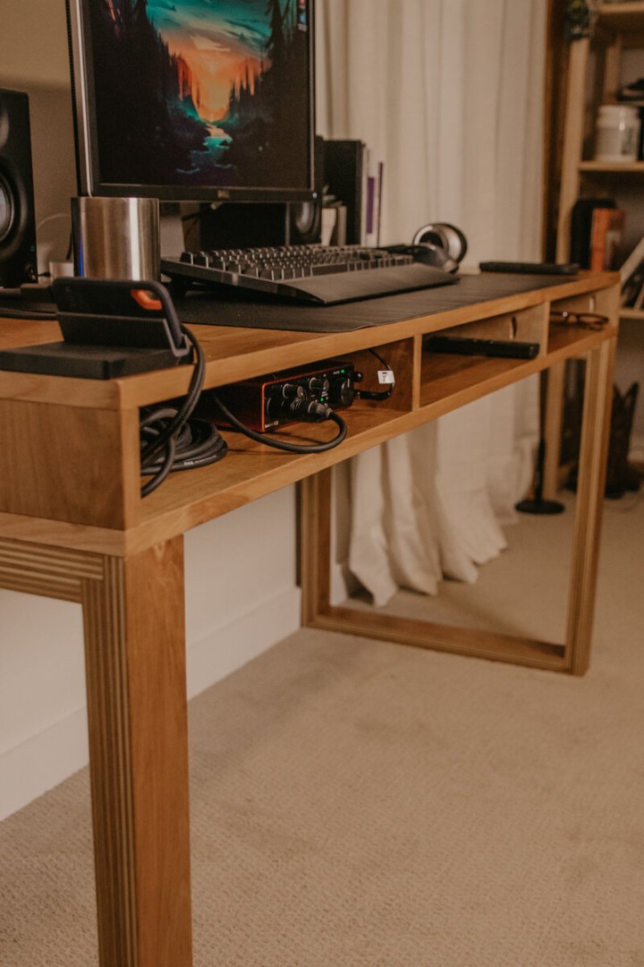 DIY Modern Plywood Desk Plans Using -Sheet Of Plywood — WOODBREW