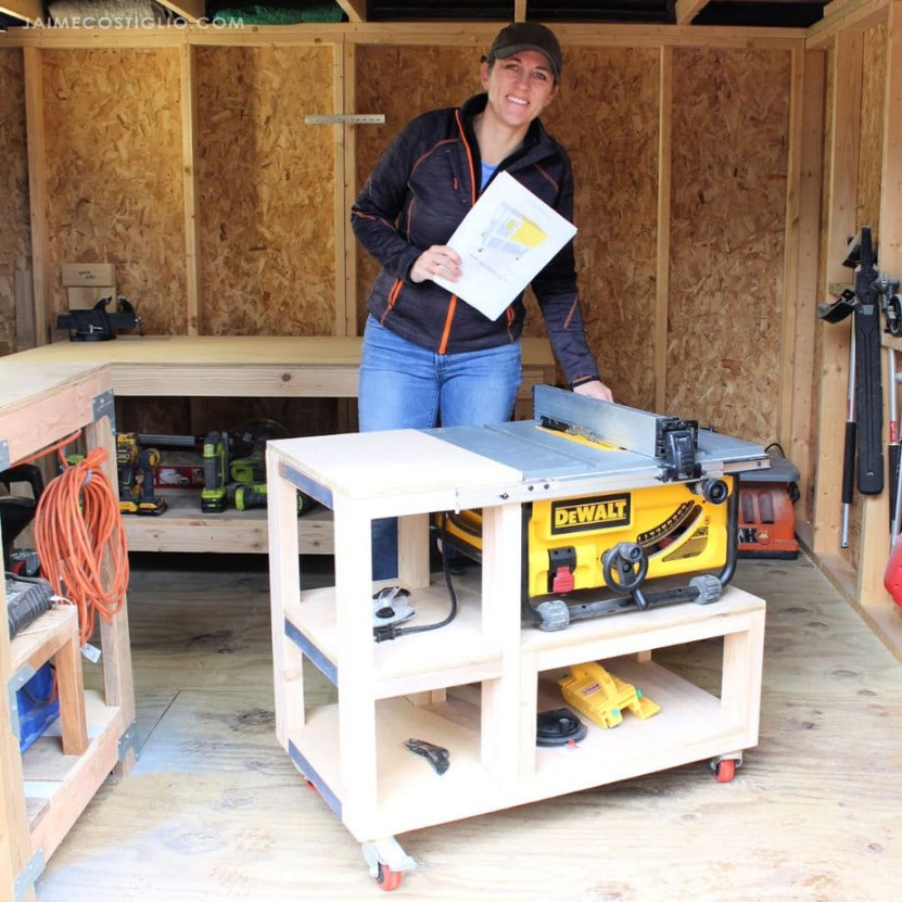 DIY Table Saw Cart Free Plans - Jaime Costiglio