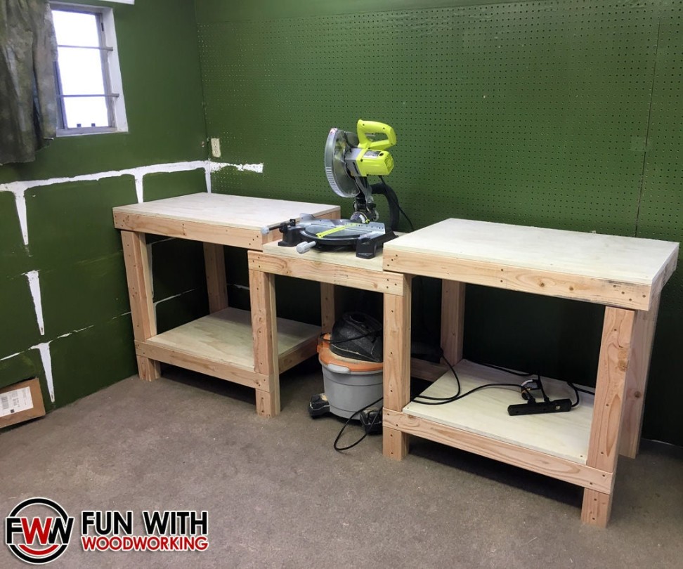 How to Build a Simple and Strong Miter Saw Station :  Steps (with