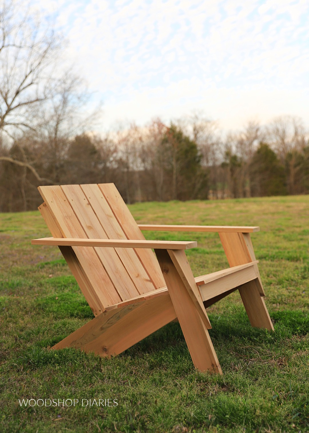 Modern DIY Adirondack Chair  PRINTABLE BUILDING PLANS