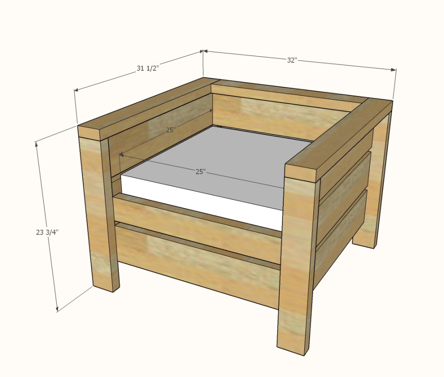 Modern Outdoor Chair from xs and xs  Ana White