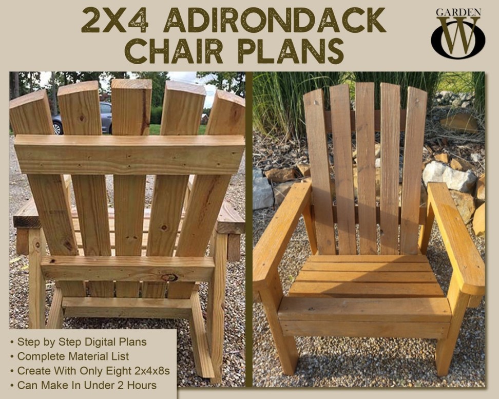 x DIY Adirondack Chair Pläne Einfache Pläne für eine komfortable, schöne  und kostengünstige Terrasse, Garten oder Feuerstelle - Etsy